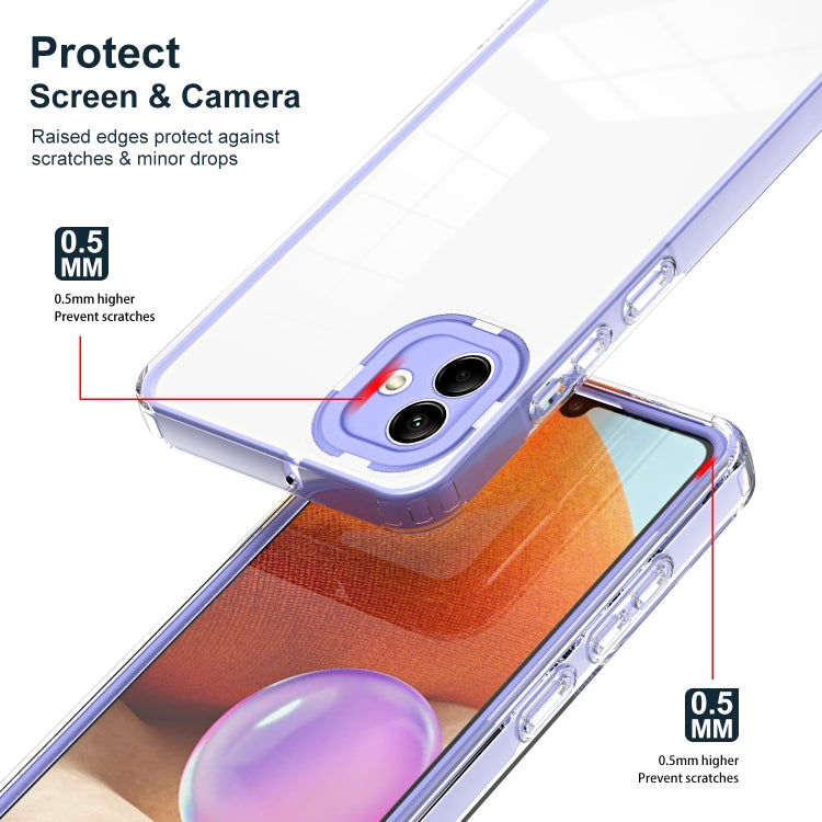 For Samsung Galaxy A04 Clear TPU Color PC Frame Phone Case