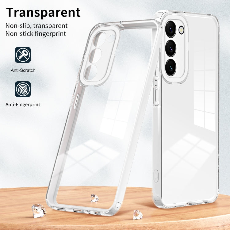 For Samsung Galaxy S23+ 5G Clear TPU Color PC Frame Phone Case