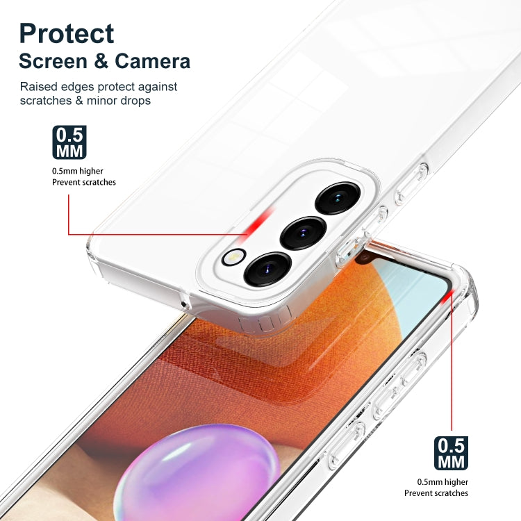 For Samsung Galaxy S23+ 5G Clear TPU Color PC Frame Phone Case