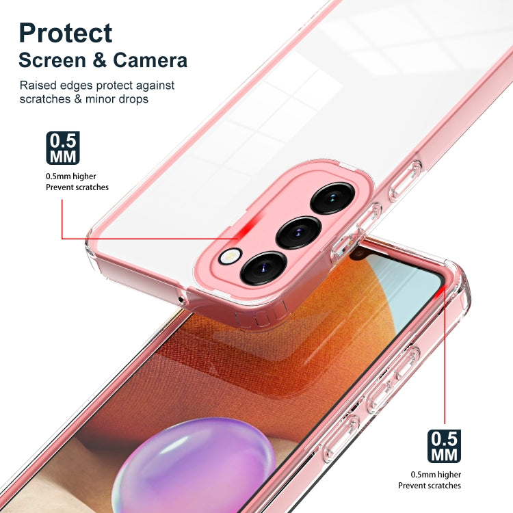 For Samsung Galaxy S23+ 5G Clear TPU Color PC Frame Phone Case