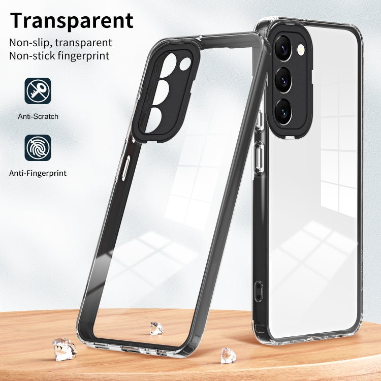 For Samsung Galaxy S23+ 5G Clear TPU Color PC Frame Phone Case