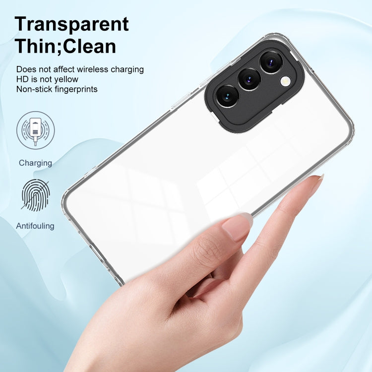 For Samsung Galaxy S23+ 5G Clear TPU Color PC Frame Phone Case