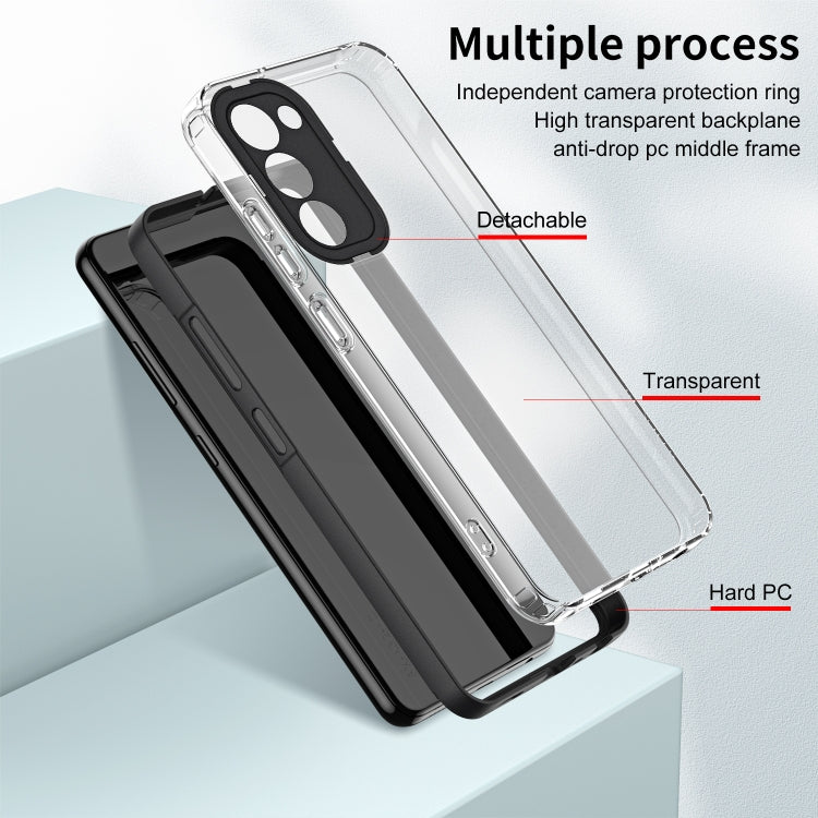 For Samsung Galaxy S23+ 5G Clear TPU Color PC Frame Phone Case