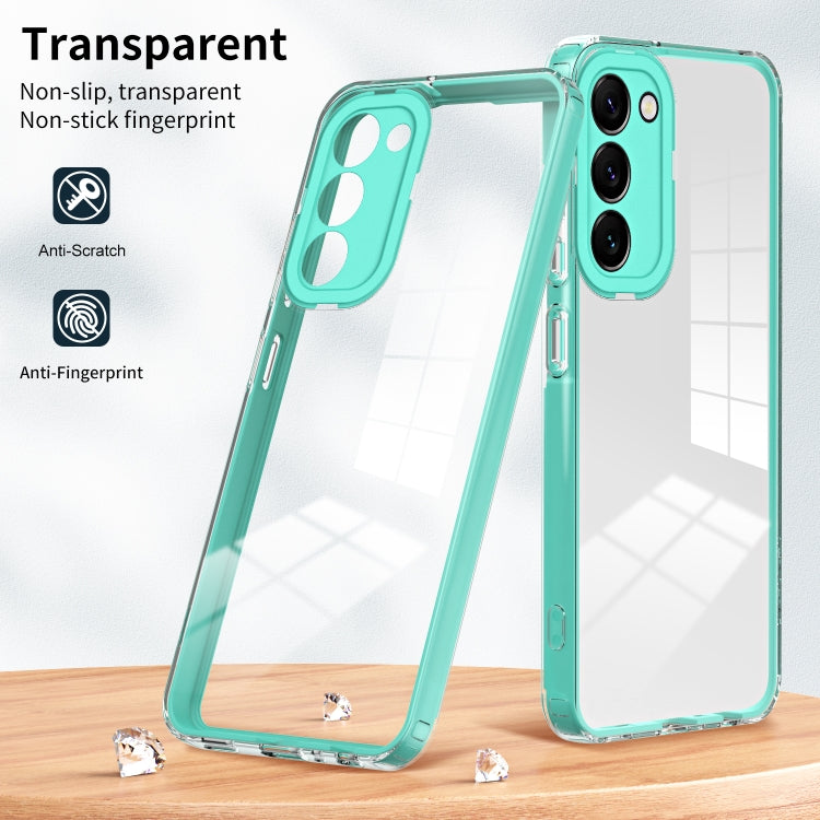 For Samsung Galaxy S23+ 5G Clear TPU Color PC Frame Phone Case