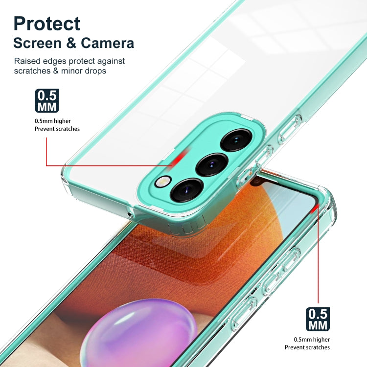 For Samsung Galaxy S23+ 5G Clear TPU Color PC Frame Phone Case