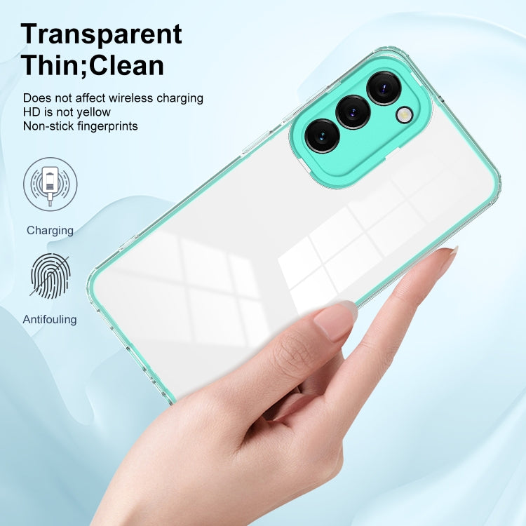 For Samsung Galaxy S23+ 5G Clear TPU Color PC Frame Phone Case