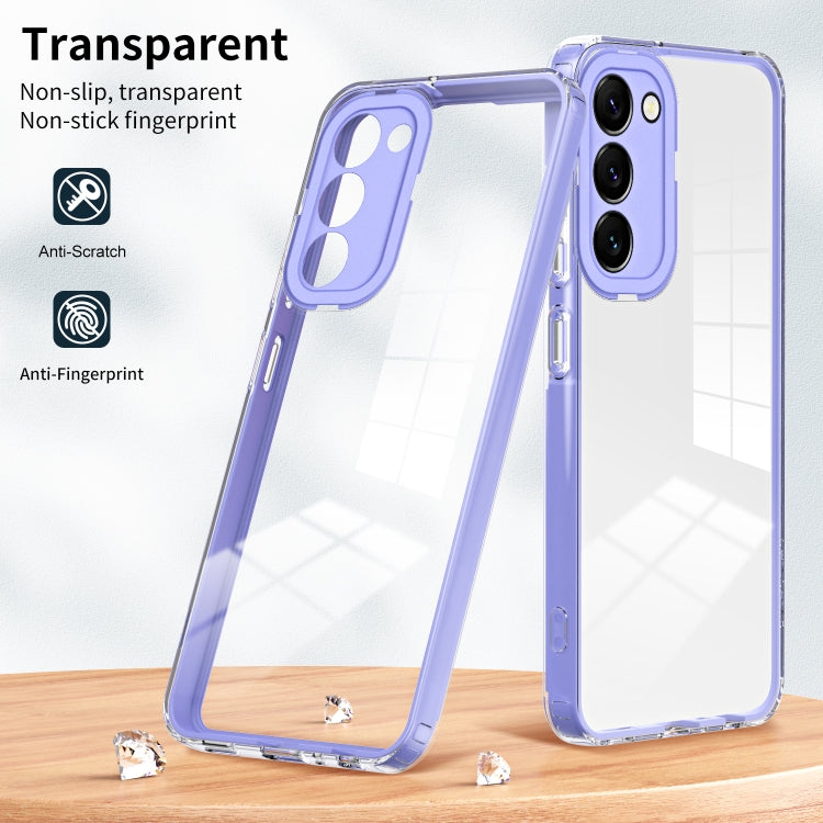 For Samsung Galaxy S23+ 5G Clear TPU Color PC Frame Phone Case