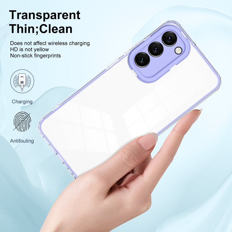 For Samsung Galaxy S23+ 5G Clear TPU Color PC Frame Phone Case