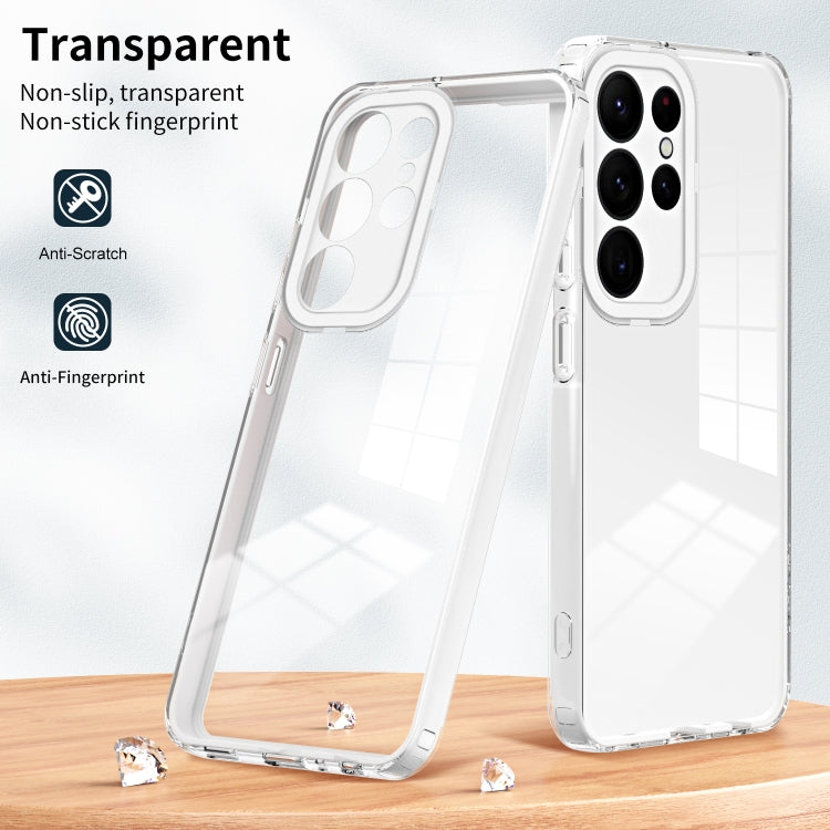 For Samsung Galaxy S23 Ultra 5G Clear TPU Color PC Frame Phone Case