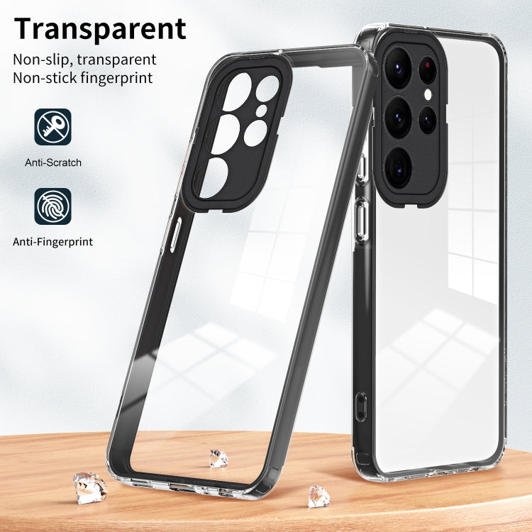 For Samsung Galaxy S23 Ultra 5G Clear TPU Color PC Frame Phone Case