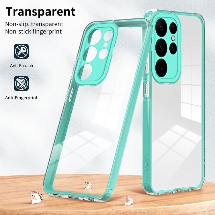 For Samsung Galaxy S23 Ultra 5G Clear TPU Color PC Frame Phone Case