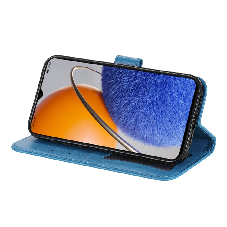 For Huawei nova Y61 7-petal Flowers Embossing Leather Phone Case