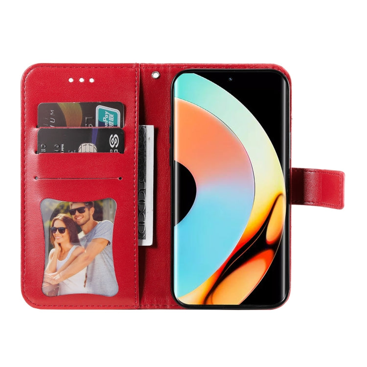 For Realme 10 Pro+ 5G 7-petal Flowers Embossing Leather Phone Case