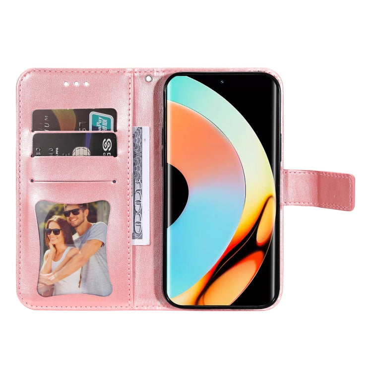 For Realme 10 Pro+ 5G 7-petal Flowers Embossing Leather Phone Case