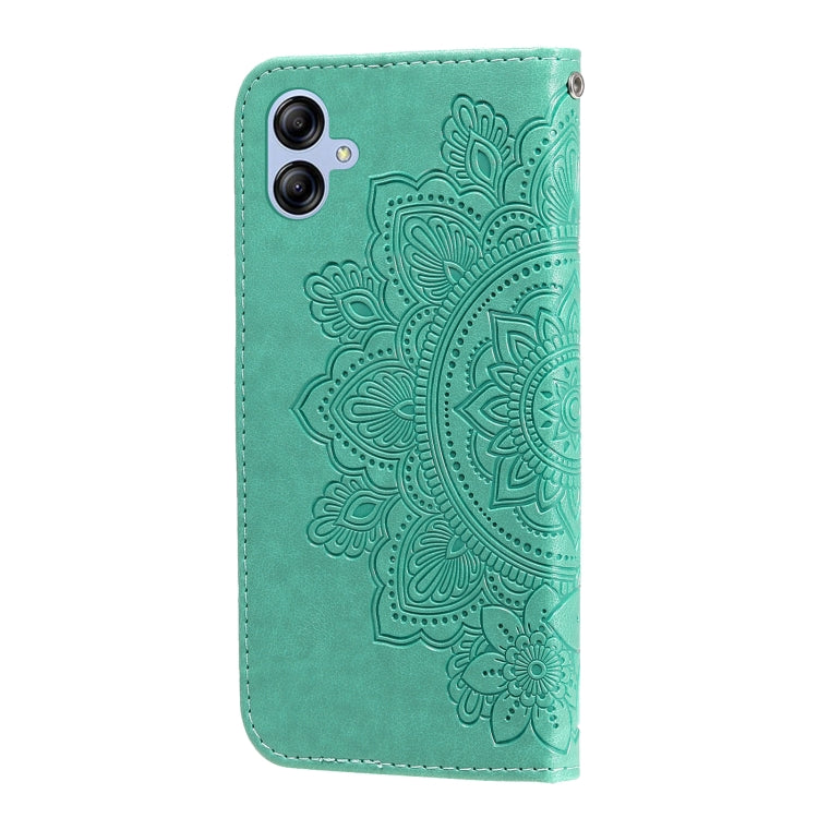 For Samsung Galaxy A04e 7-petal Flowers Embossing Leather Phone Case