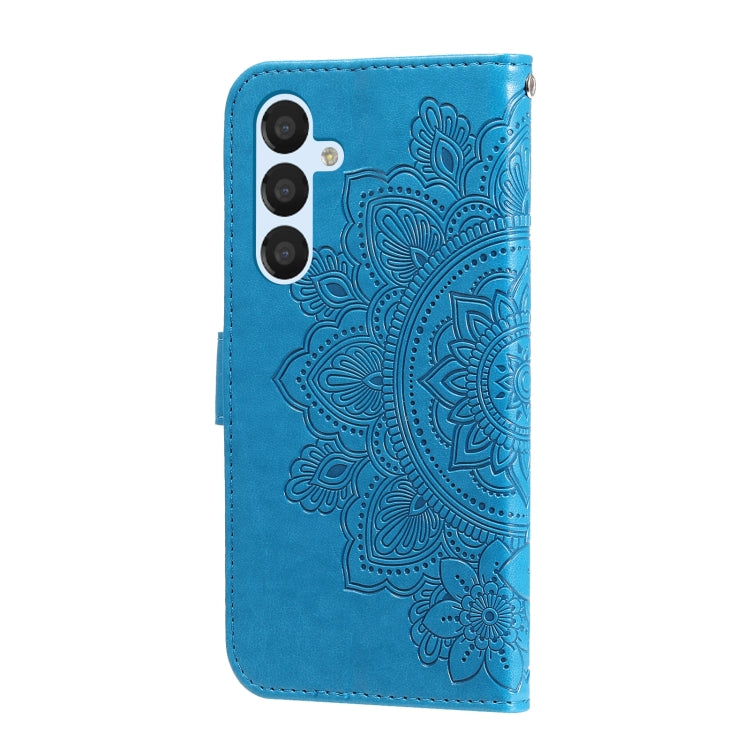 For Samsung Galaxy A34 5G 7-petal Flowers Embossing Leather Phone Case