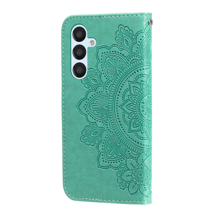 For Samsung Galaxy A34 5G 7-petal Flowers Embossing Leather Phone Case