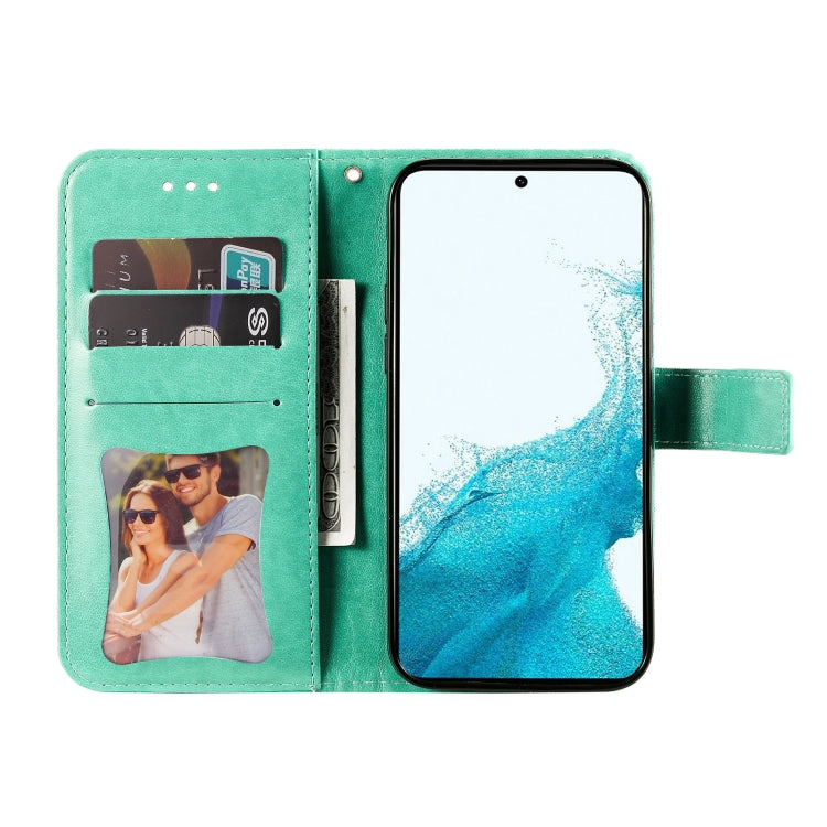 For Samsung Galaxy A34 5G 7-petal Flowers Embossing Leather Phone Case