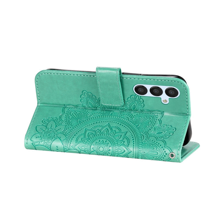 For Samsung Galaxy A34 5G 7-petal Flowers Embossing Leather Phone Case