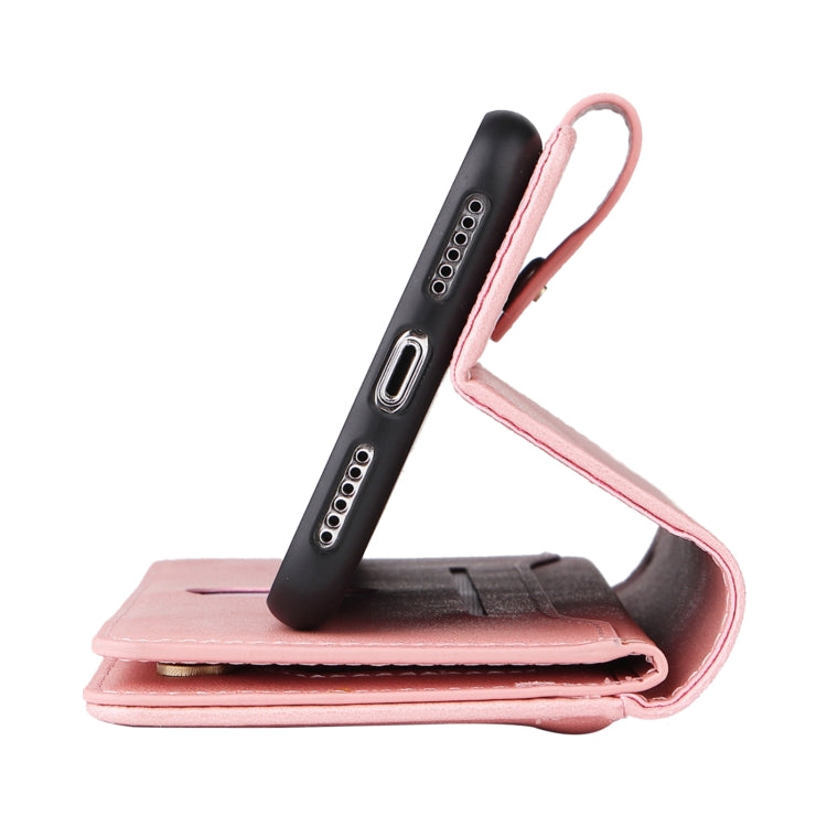 For Samsung Galaxy A22e 5G Rivet Buckle 9 Cards Three Fold Leather Phone Case