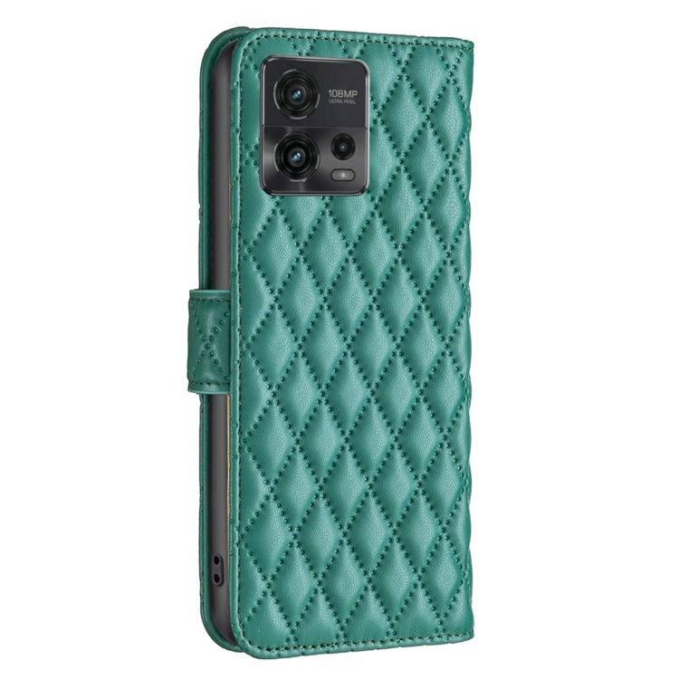 For Motorola Moto G72 Diamond Lattice Wallet Leather Flip Phone Case