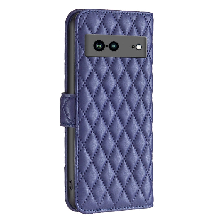 For Google Pixel 7a Diamond Lattice Wallet Leather Flip Phone Case