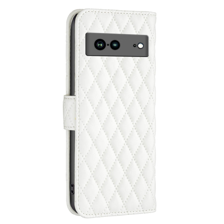 For Google Pixel 7a Diamond Lattice Wallet Leather Flip Phone Case