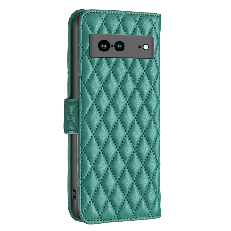 For Google Pixel 7a Diamond Lattice Wallet Leather Flip Phone Case
