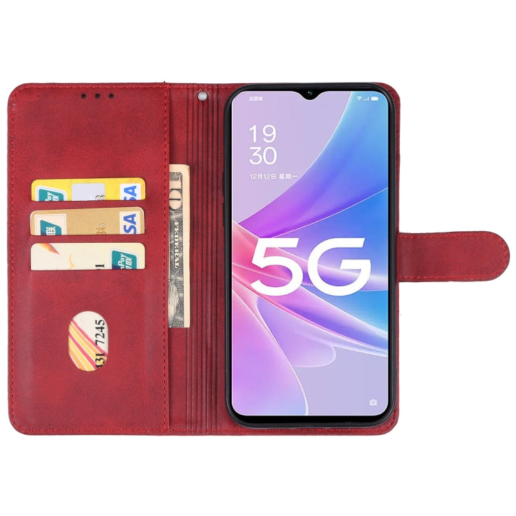 For OPPO A58x Leather Phone Case