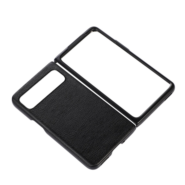 For Google Pixel Fold Two-color Litchi Texture PU Phone Case