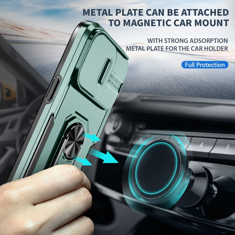 For iPhone 14 Pioneer Armor Sliding Camshield Phone Case