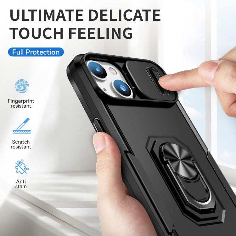 For iPhone 14 Pioneer Armor Sliding Camshield Phone Case