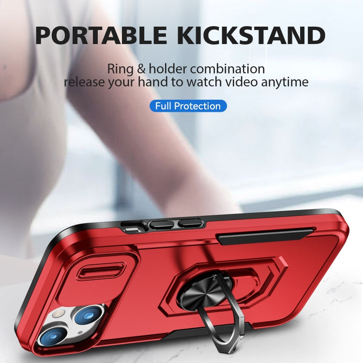For iPhone 14 Pioneer Armor Sliding Camshield Phone Case