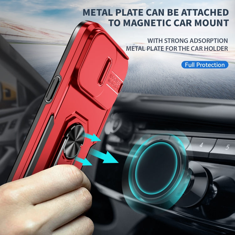 For iPhone 14 Pioneer Armor Sliding Camshield Phone Case