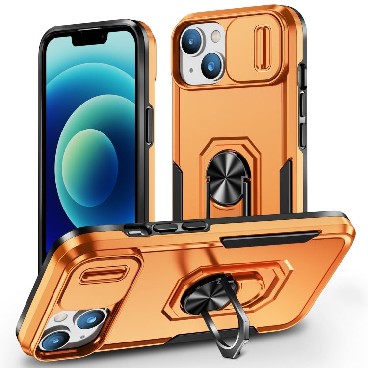 For iPhone 14 Pioneer Armor Sliding Camshield Phone Case