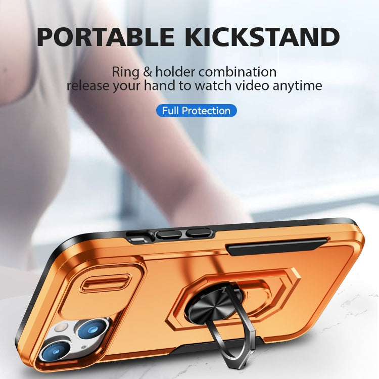 For iPhone 14 Pioneer Armor Sliding Camshield Phone Case