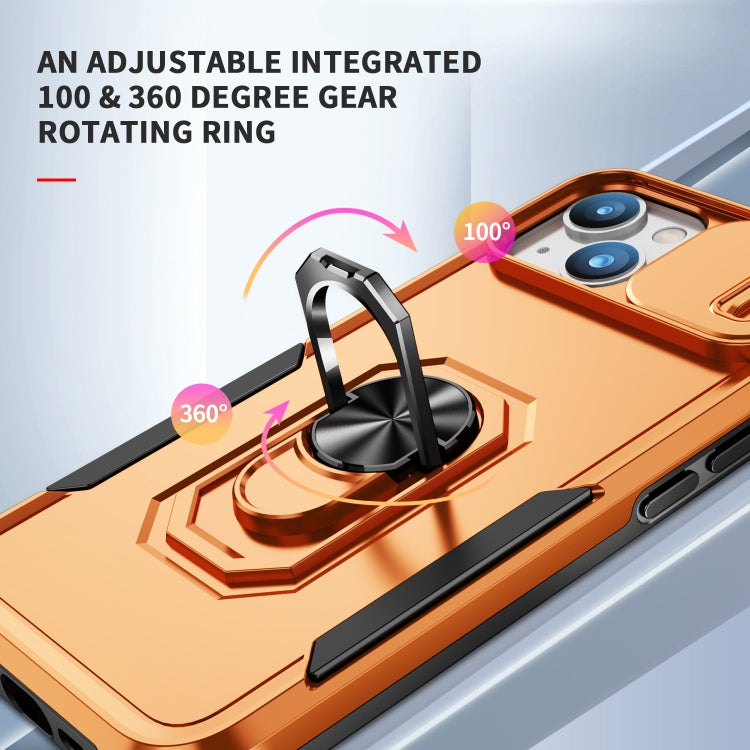 For iPhone 14 Pioneer Armor Sliding Camshield Phone Case
