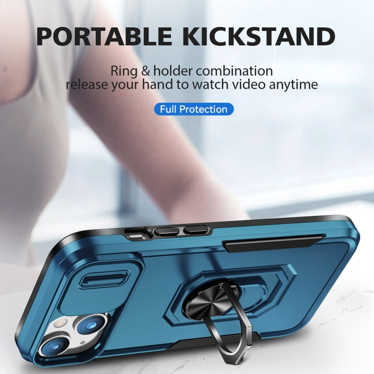 For iPhone 14 Pioneer Armor Sliding Camshield Phone Case