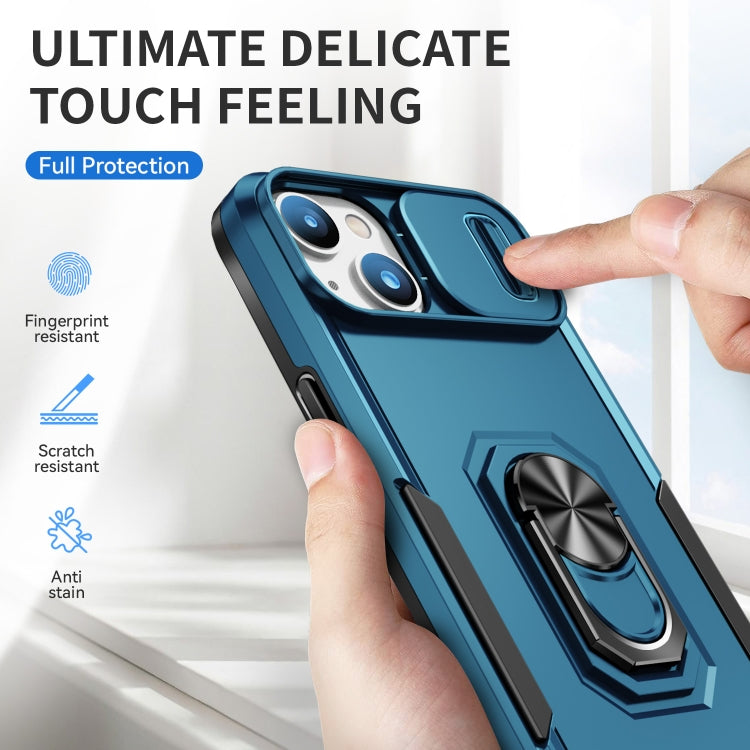 For iPhone 14 Pioneer Armor Sliding Camshield Phone Case