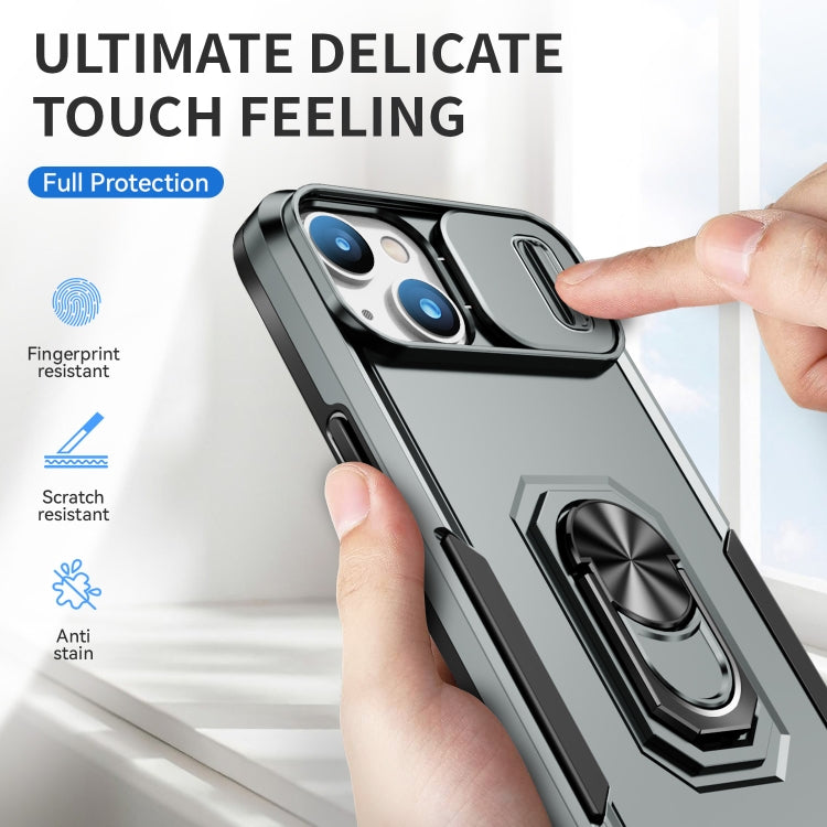 For iPhone 14 Pioneer Armor Sliding Camshield Phone Case