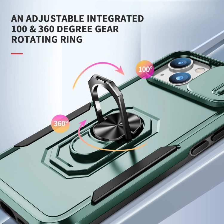 For iPhone 14 Plus Pioneer Armor Sliding Camshield Phone Case