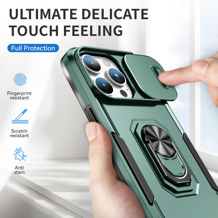 For iPhone 14 Pro Pioneer Armor Sliding Camshield Phone Case