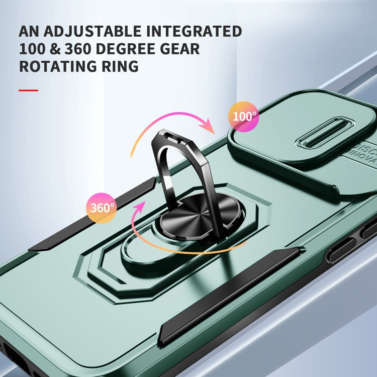 For iPhone 14 Pro Pioneer Armor Sliding Camshield Phone Case