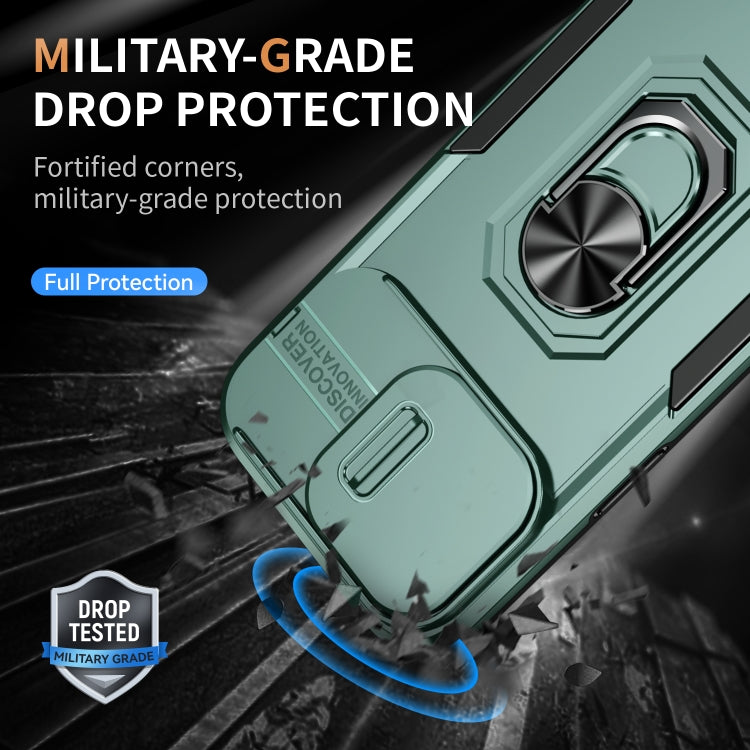 For iPhone 14 Pro Pioneer Armor Sliding Camshield Phone Case