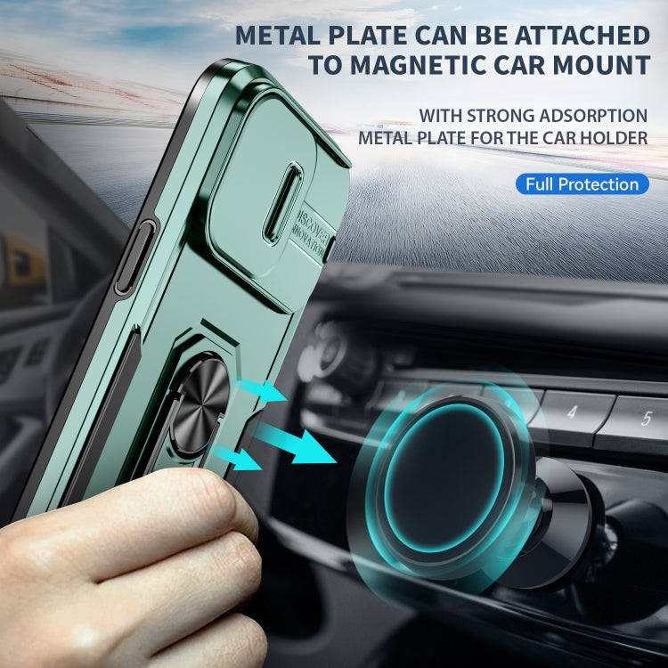 For iPhone 14 Pro Pioneer Armor Sliding Camshield Phone Case