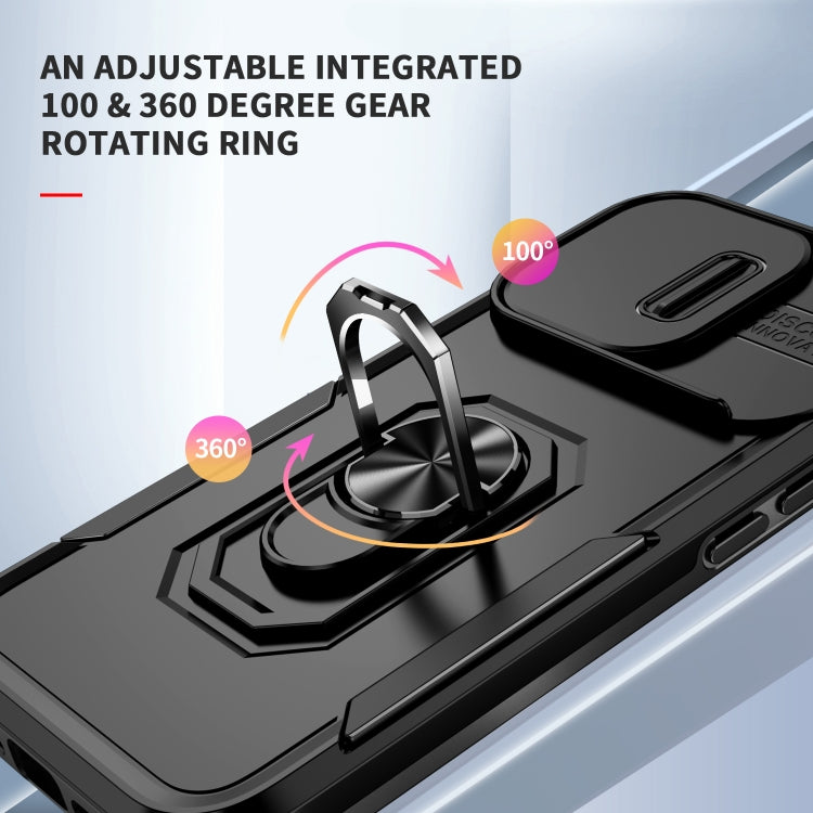 For iPhone 14 Pro Pioneer Armor Sliding Camshield Phone Case
