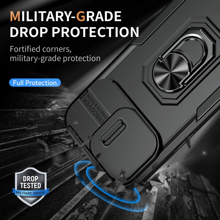 For iPhone 14 Pro Pioneer Armor Sliding Camshield Phone Case