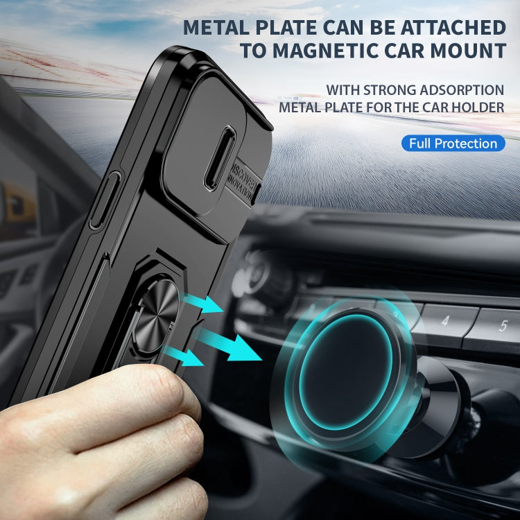 For iPhone 14 Pro Pioneer Armor Sliding Camshield Phone Case