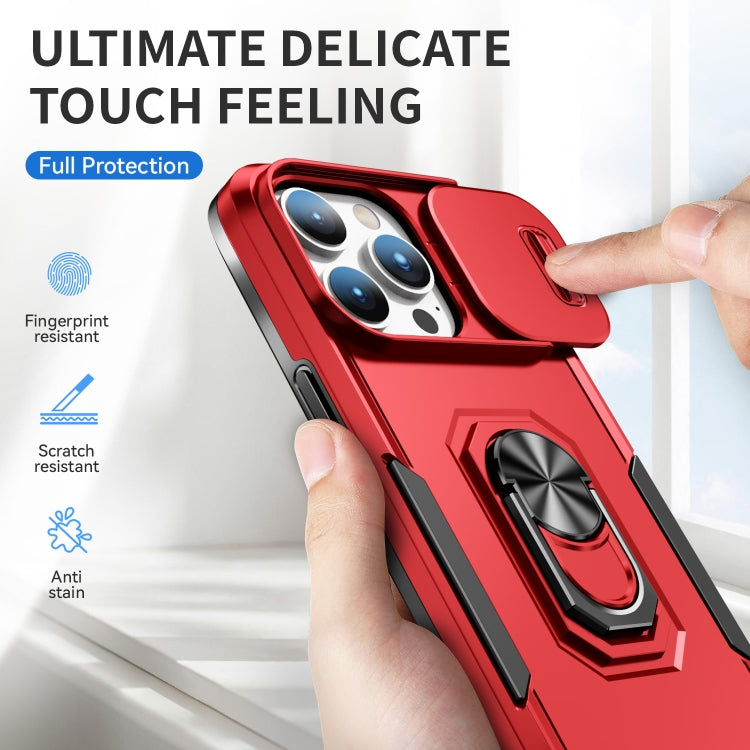 For iPhone 14 Pro Pioneer Armor Sliding Camshield Phone Case