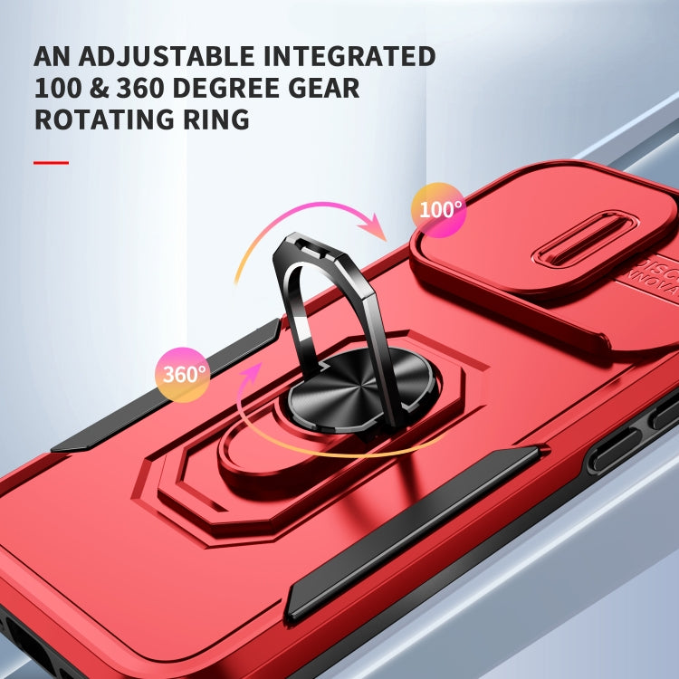 For iPhone 14 Pro Pioneer Armor Sliding Camshield Phone Case